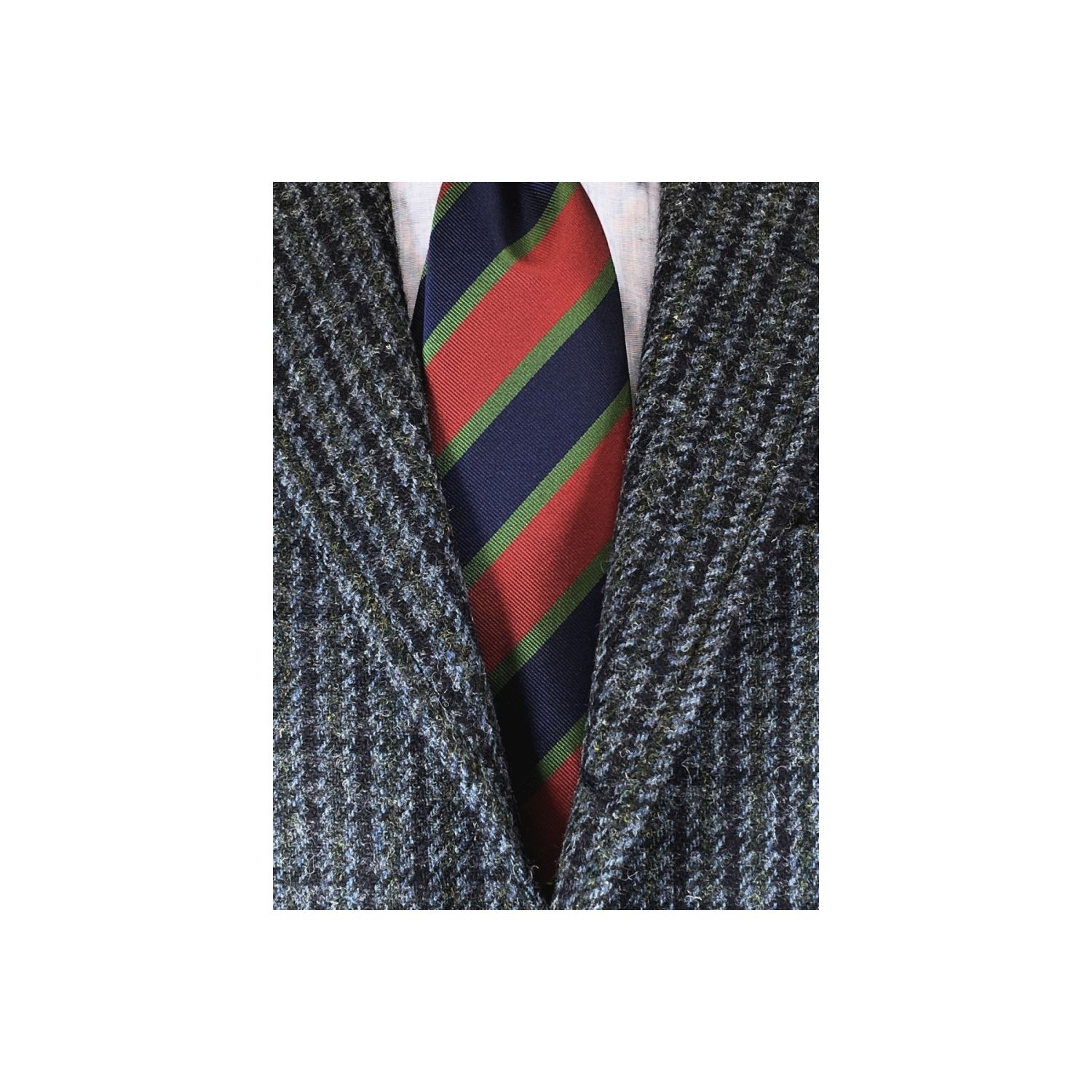 Southwick Sport Coat - Harris Tweed - Navy Olive Dogstooth | Men's
