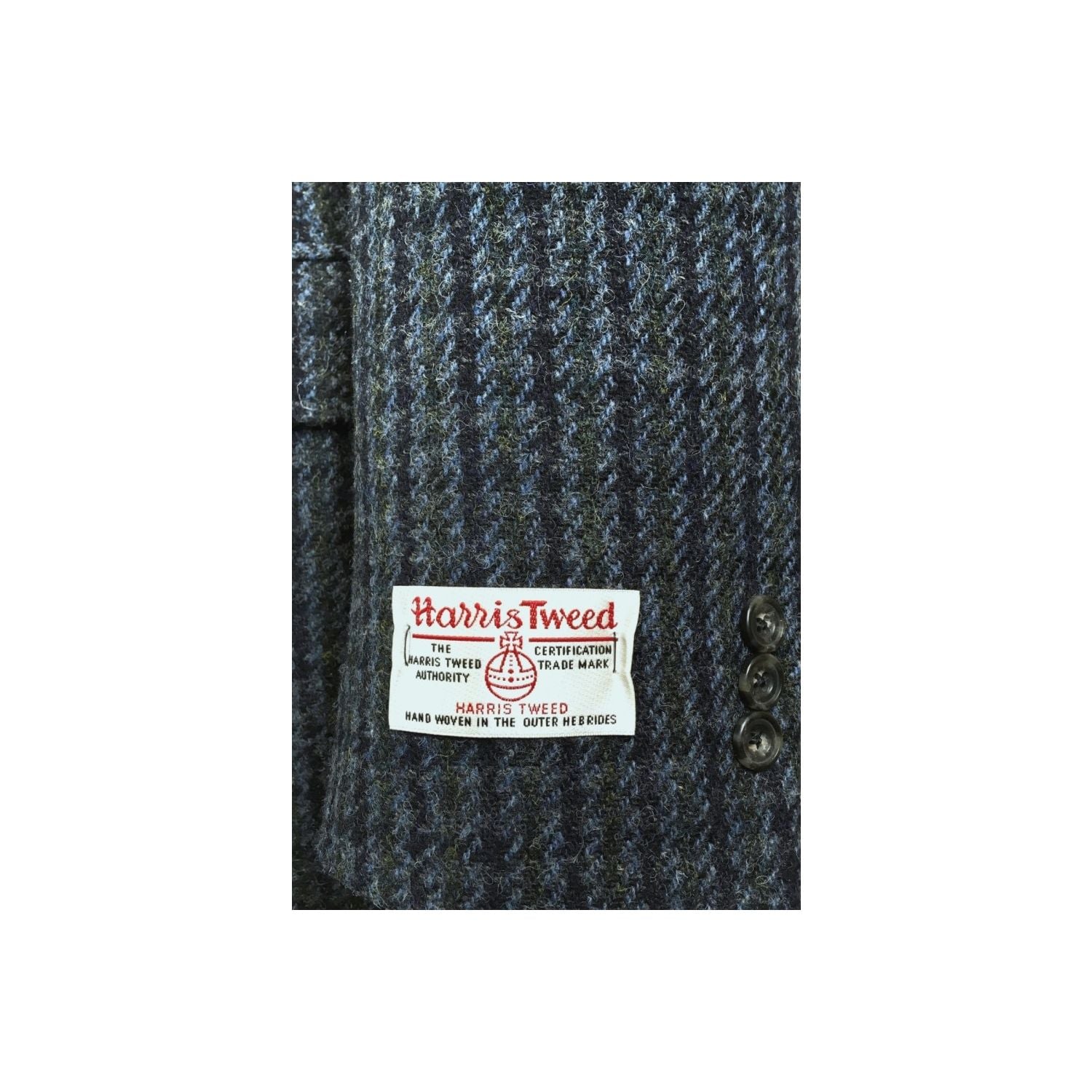 Southwick Sport Coat - Harris Tweed - Navy Olive Dogstooth | Men's