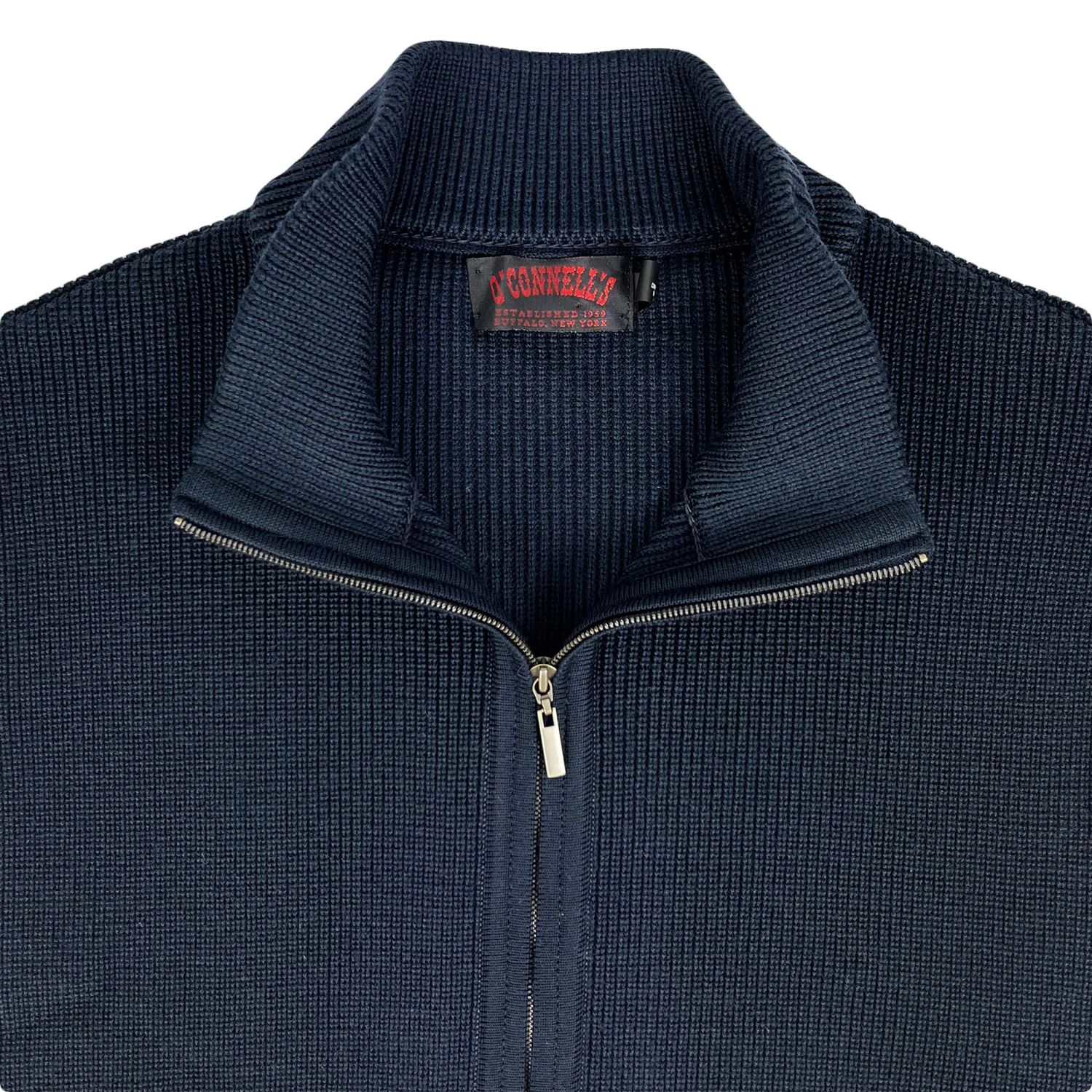 St. Croix Full Zip Wool Zip Vest (welted side pockets) - Navy