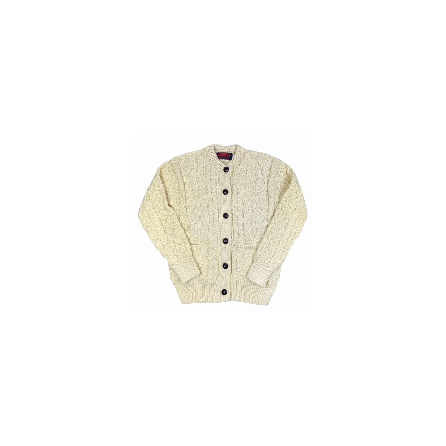 カーディガン Ireland vintage fisherman aran cardigan Aran~ AUTHENTIC IRISH FISHERMAN KNIT CARDIGAN/SWEATER IN