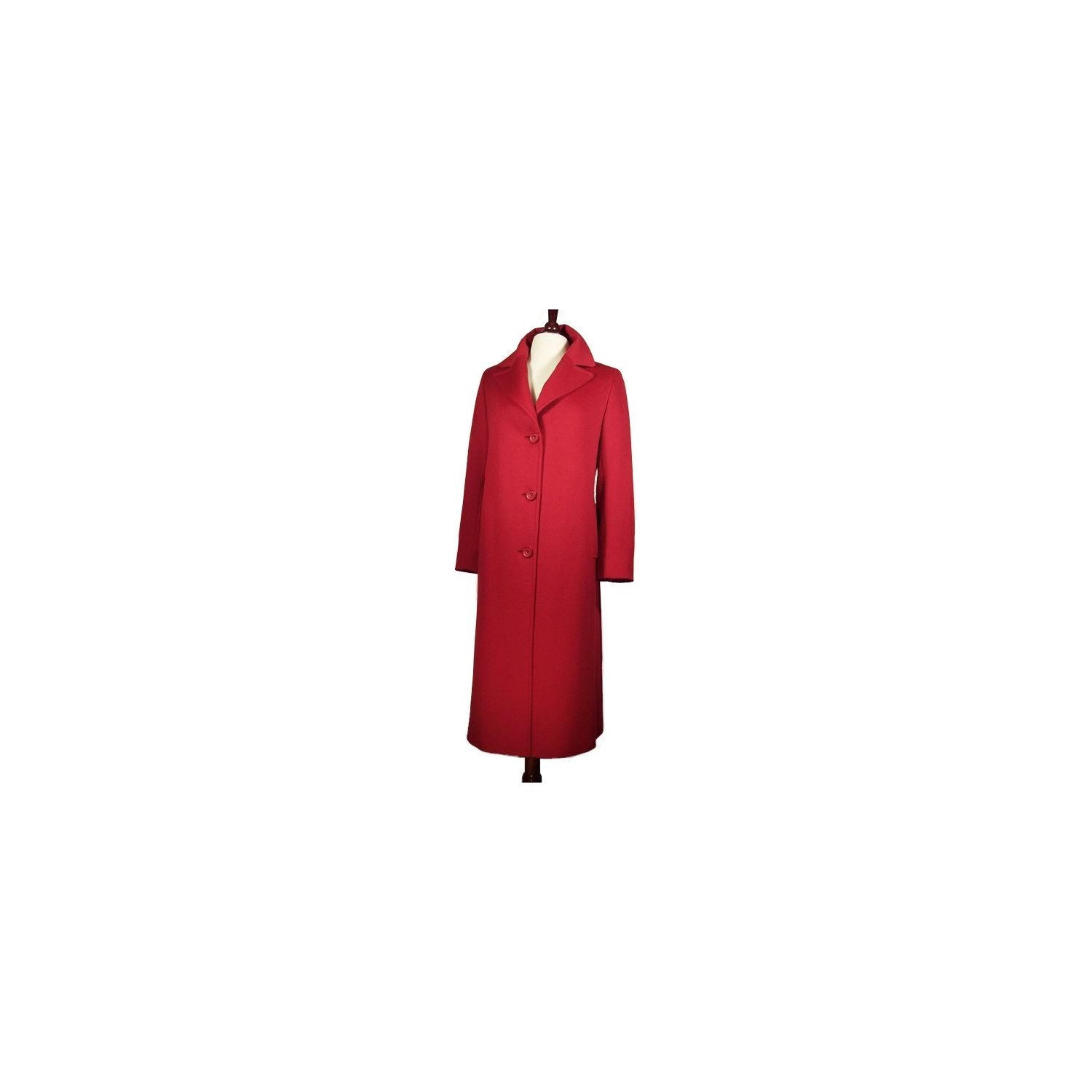 O'Connell's Women's Loro Piana Wool Single Breasted Coat - Red