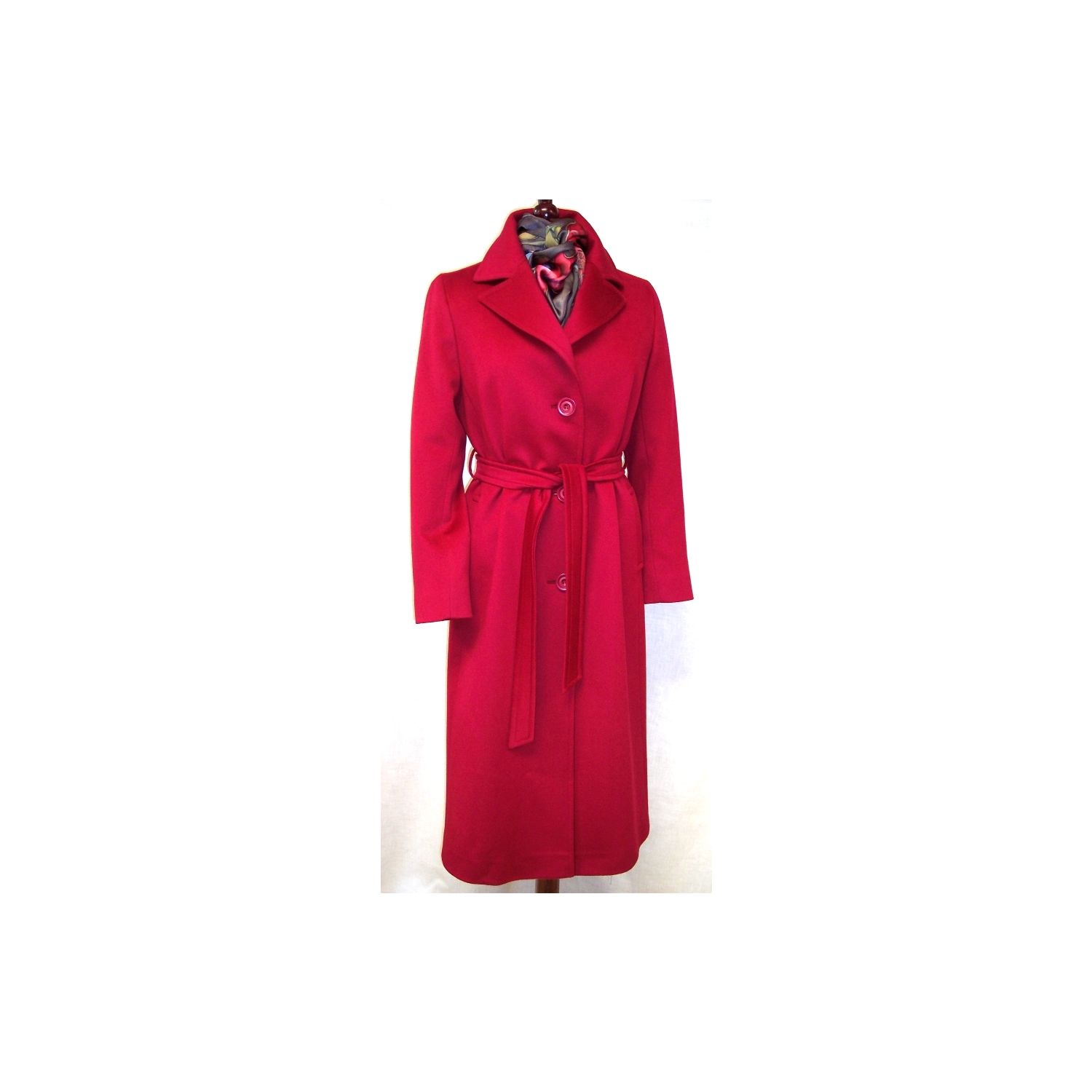 O'Connell's Women's Loro Piana Wool Single Breasted Coat - Red