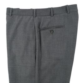 O'Connell's plain front wool Prunelle Gabardine Trousers - Medium Grey ...
