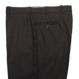 O'Connell's plain front Worsted Wool Trousers - Charcoal - Men's ...