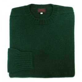 O'Connell's Scottish Shetland Wool Sweater - Forest Green - Men's ...