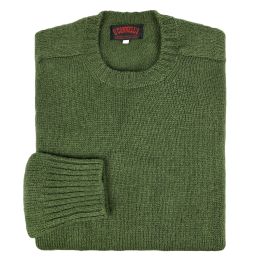O'Connell's Scottish Shetland Wool Sweater - Loden - Men's Clothing ...
