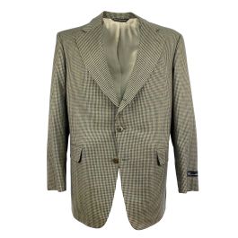 Samuelsohn 100s Wool Sport Coat - District Check - Olive with Navy, Red ...