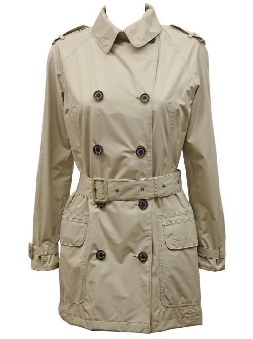 Barbour Women's Featherweight Valerie Short Trench   Tan L