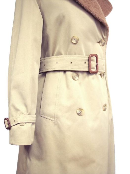 Invertere Lady Brenner Double Breasted Trenchcoat - Tan - Full