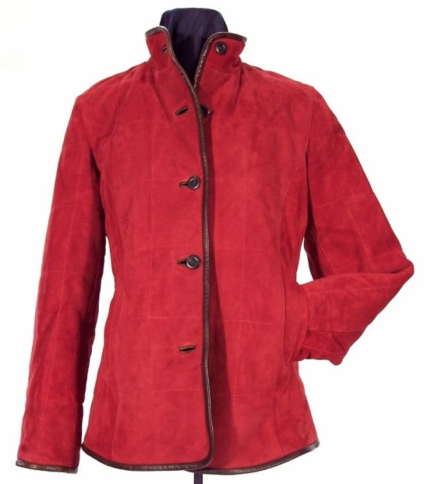 red suede jacket