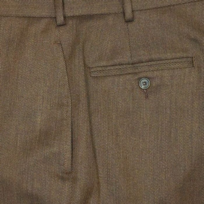 O'Connell's plain front Wool Cavalry Twill Trousers - Brown