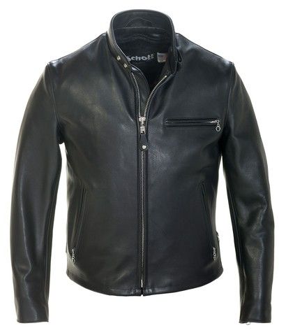 Schott NYC Classic Racer Leather Motorcycle Jacket - Black (141) - Men's  Clothing, Traditional Natural shouldered clothing, preppy apparel