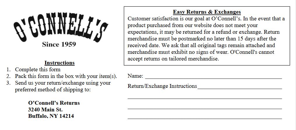 Outnet Return Form Shipping & Returns - Men's Clothing, Traditional Natural shouldered ...
